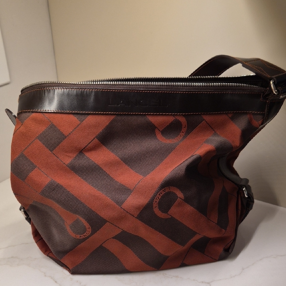 Brown and Black Women's Hobo Bag
